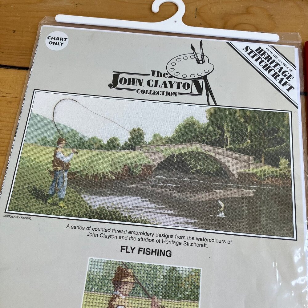 John Clayton Fly Fishing Counted Cross Stitch CHART ONLY JCFF247 Heritage